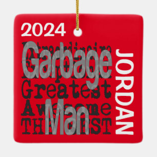 Garbage Man Extraordinaire CUSTOM Keramisch Ornament