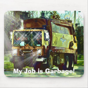 Garbage Refuse Trash Truck Driver's Mousepad Muismat
