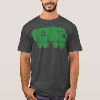 Garbage Smiling Truck Boy Love Recycling Day Dustc T-shirt