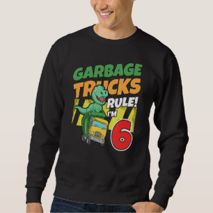 Garbage Truck Birthday Dinosaur Dustcar I Am Six 6 Trui