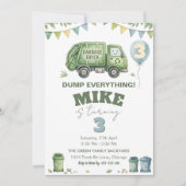 Garbage Truck Birthday Invitation (Devant)