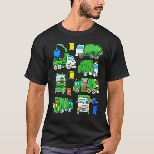 Garbage Truck Dump Trash Trucks T-shirt (Voorkant)