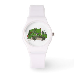 Garbage Truck Green Horloge