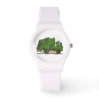 Garbage Truck Green Horloge