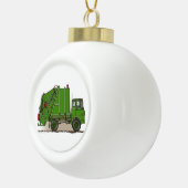 Garbage Truck Green Keramische Bal Ornament (Rechts)