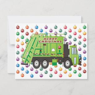 Garbage Truck kerst Feestdagenkaart