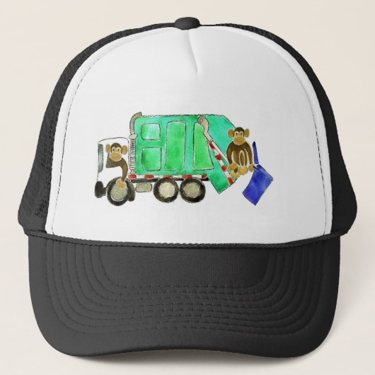 Garbage Truck Monkey Trucker Pet (Voorkant)