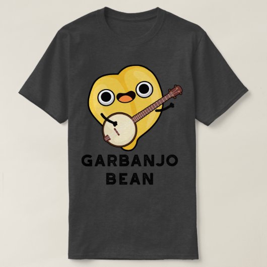 Garbanjo Bean Schattige Garbanzo Banjo Pun T-shirt (Design voorkant)