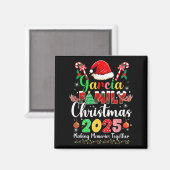Garcia Family Christmas 2025 Matching Santa Hat Xm Magneet (Voorkant / Achterkant)