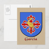 Garcia Family Heraldic Shield Briefkaart (Voorkant / Achterkant)