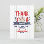 Garçon 1er Carte de remerciements d'anniversaire d (Debout devant)