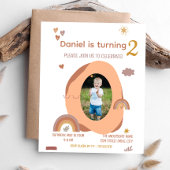 Garçon 2e carte d'invitation avec photo