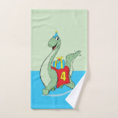 Garçon, 4e anniversaire Dinosaur (Serviette à main)
