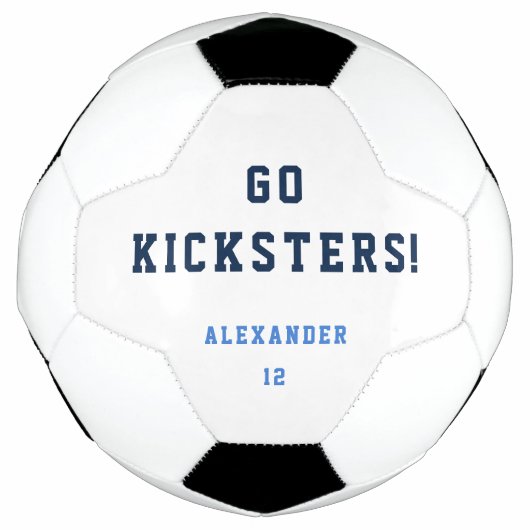 Garçon Adolescent Sports Blue Team Simple Soccer B (Devant)