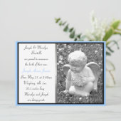 Garçon Angel Faire-part de naissance personnalisé (Debout devant)