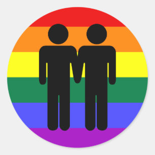 Garçon + Autocollant d'arc-en-ciel de garçon