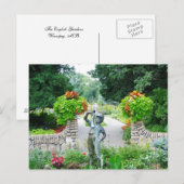 Garçon avec la carte postale de démarrage (Devant / Derrière)