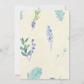 garçon baby shower invitation bois renard bleu ren (Dos)