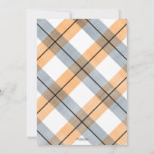 garçon baby shower invitation petit homme orange m (Dos)