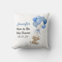 Garçon Baby shower Mère à être Jeter Oreiller
