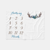 Garçon bébé Jalon taille de couverture 40"x30" (Devant (Horizontal))