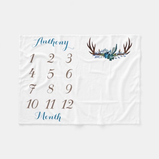 Garçon bébé Jalon taille de couverture 40"x30" (Devant (Horizontal))