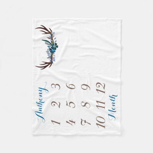 Garçon bébé Jalon taille de couverture 40"x30" (Devant)