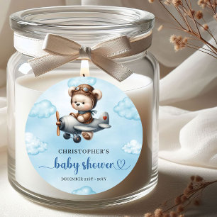 Garçon Charmant Autocollant pour Baby Shower Ours