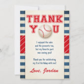 Garçon d'anniversaire de base-ball de carte de (Devant)