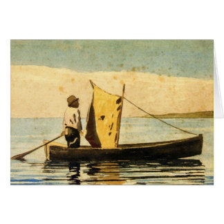 Garçon dans un petit bateau
