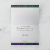 Garçon de page - invitation - tartan écossais (Intérieur)