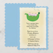 Garçon de triplet "pois invitation de baby shower (Devant / Derrière)