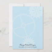 Garçon des invitations | de baby shower de robot (Dos)