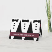 Garçon d'honneur Merci Trois Tuxedos Personnalisab (Dos)