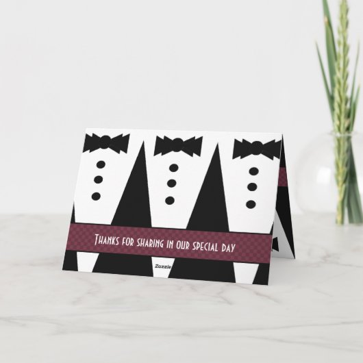 Garçon d'honneur Merci Trois Tuxedos Personnalisab (Dos)