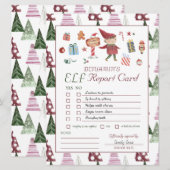 Garçon Elfe | Carte de Réussite de l'Elfe de Noël  (Devant / Derrière)