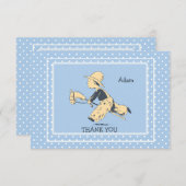 Garçon En Jeu Carte de remerciements (Devant / Derrière)