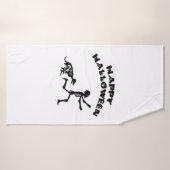 Garçon et chien d'Halloween (Serviette de bain)