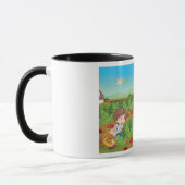 Garçon Et Lapin cueillir La Mug Légume (Gauche)