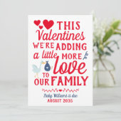 Garçon Faire-part de grossesse Carte Saint-Valenti (Debout devant)