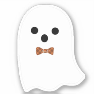 Garçon fantôme mignon avec autocollant Halloween n