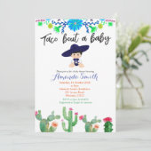 Garçon Fiesta cactus baby shower Invitation Muchac (Debout devant)