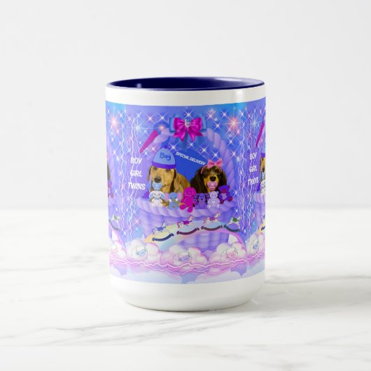 Garçon Fille Twins Café Mug (Centre)