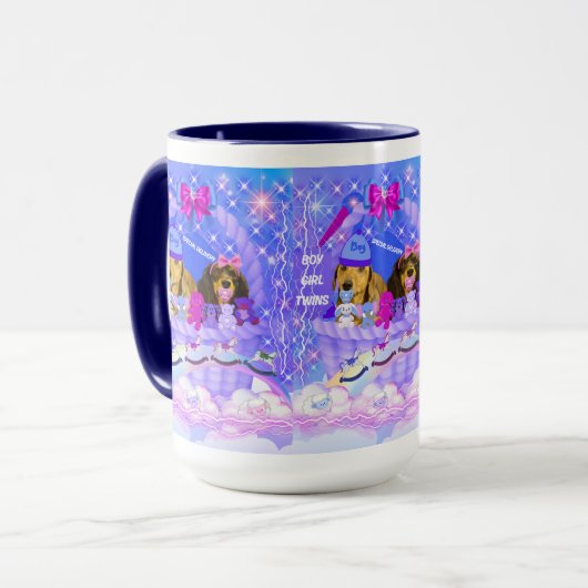 Garçon Fille Twins Café Mug (Devant gauche)