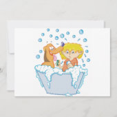 Garçon invitations de lavage d'un chien (Devant)