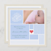 Garçon islamique d'invitation de faire-part (Devant / Derrière)