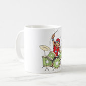 Garçon Jouant à la batterie Mug (Devant gauche)