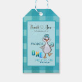 Garçon Joyeux Oie 1er Anniversaire Étiquette Cadea (Devant)