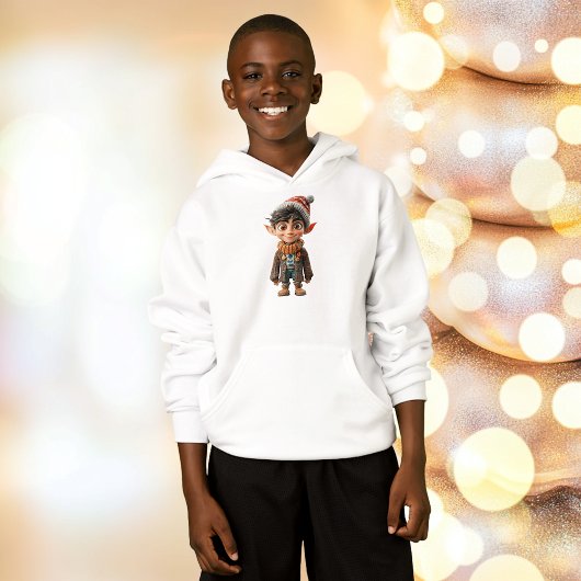 Garçon joyeux Sweat - shirt à capuche de Noël Elf 