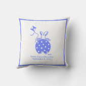 garçon lapin coussin d'anniversaire (Verso)